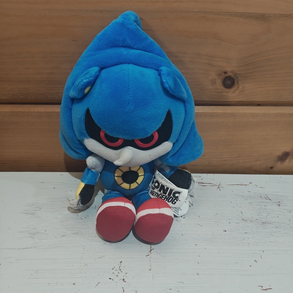 Jakks Pacific Sonic the Hedgehog Classic Metal Sonic 9" Plush 2022 Used F51